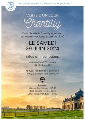 Voyage à Chantilly  - samedi 29 juin